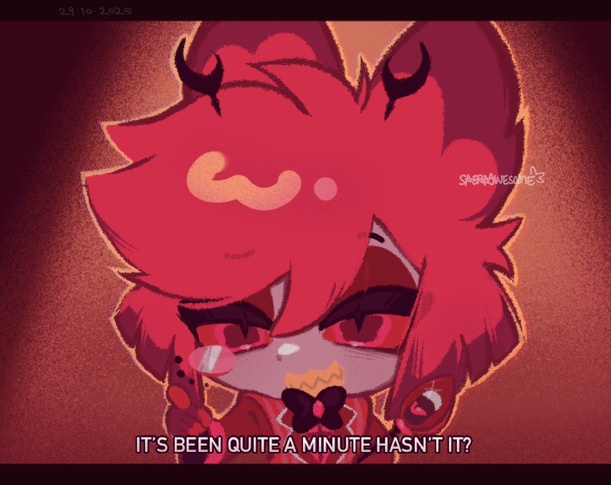 SAERAawesome's tweet photo. Screenshot redraw for S2 drop! From that recap song vid hehe~ 
#hazbin #hazbinhotel #HazbinHotelAlastor #radiodemon #Alastor https://t.co/UFFu432kfY