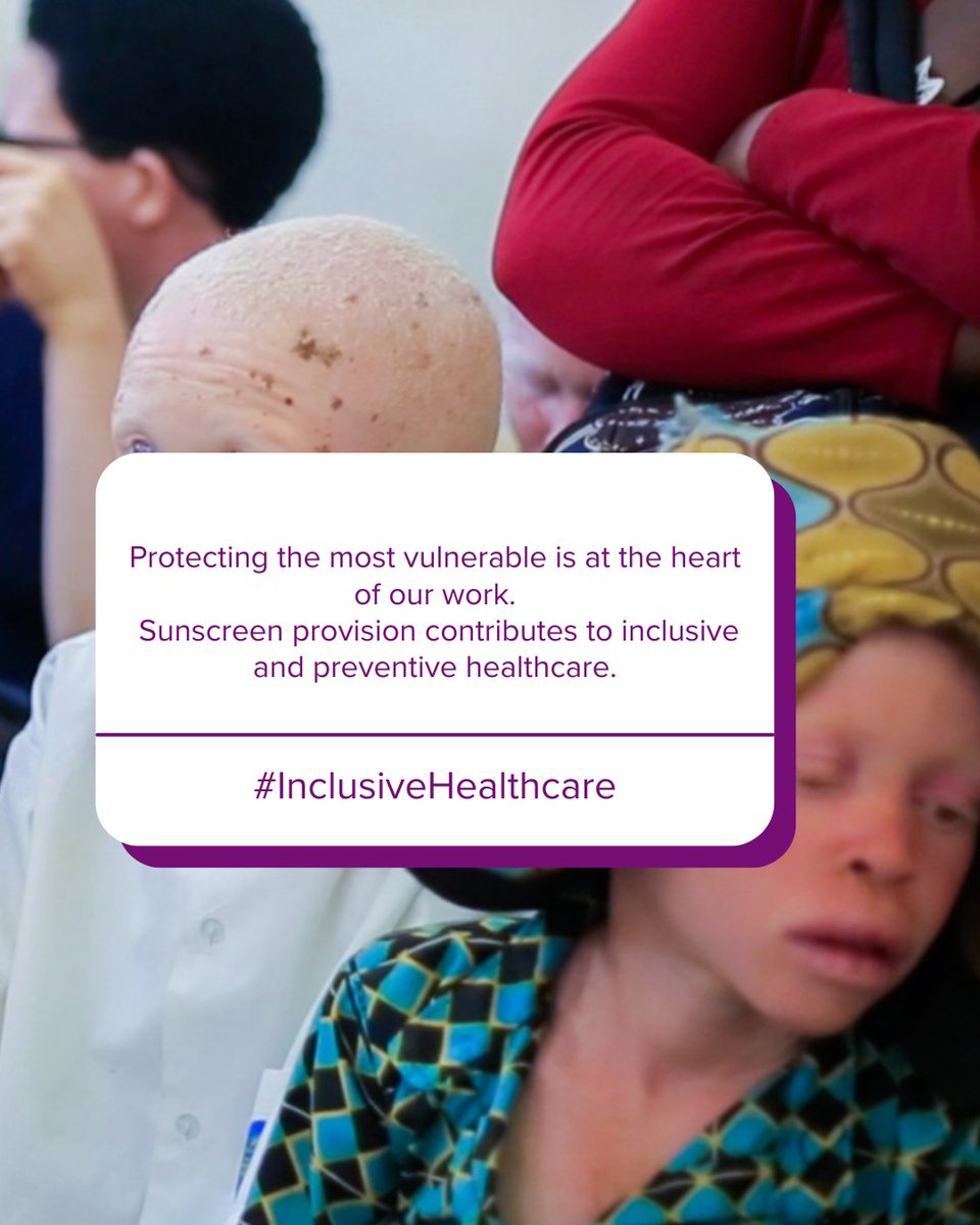 HealthAlert_Org's tweet photo. We stand together to make healthcare truly inclusive, because for people with albinism, access to sunscreen isn’t a luxury, it’s lifesaving care. 🌞🌍

When we provide sunscreen, we’re not just protecting skin, we’re protecting dreams, dignity, and the right to live without fear. https://t.co/TqupOYxlC0