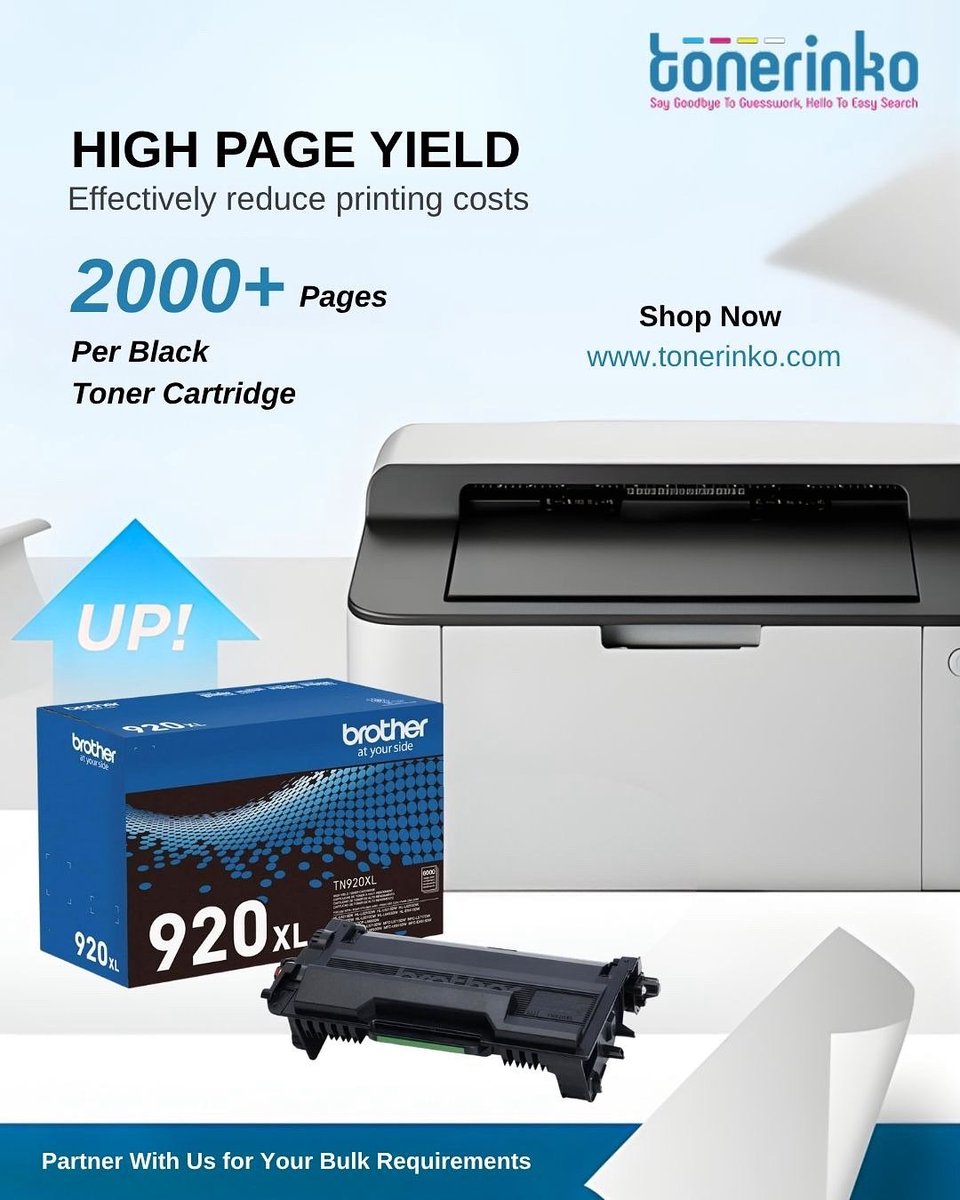 TonerinkoDubai's tweet image. Get more prints, spend less!
Experience high page yield with Brother 920XL toner — over 2000+ crisp pages per cartridge.
Perfect for offices, businesses &amp;amp; bulk printing needs.

🛒 Shop now at tonerinko.com

📦 Partner with us for bulk requirements.

#brothertoner