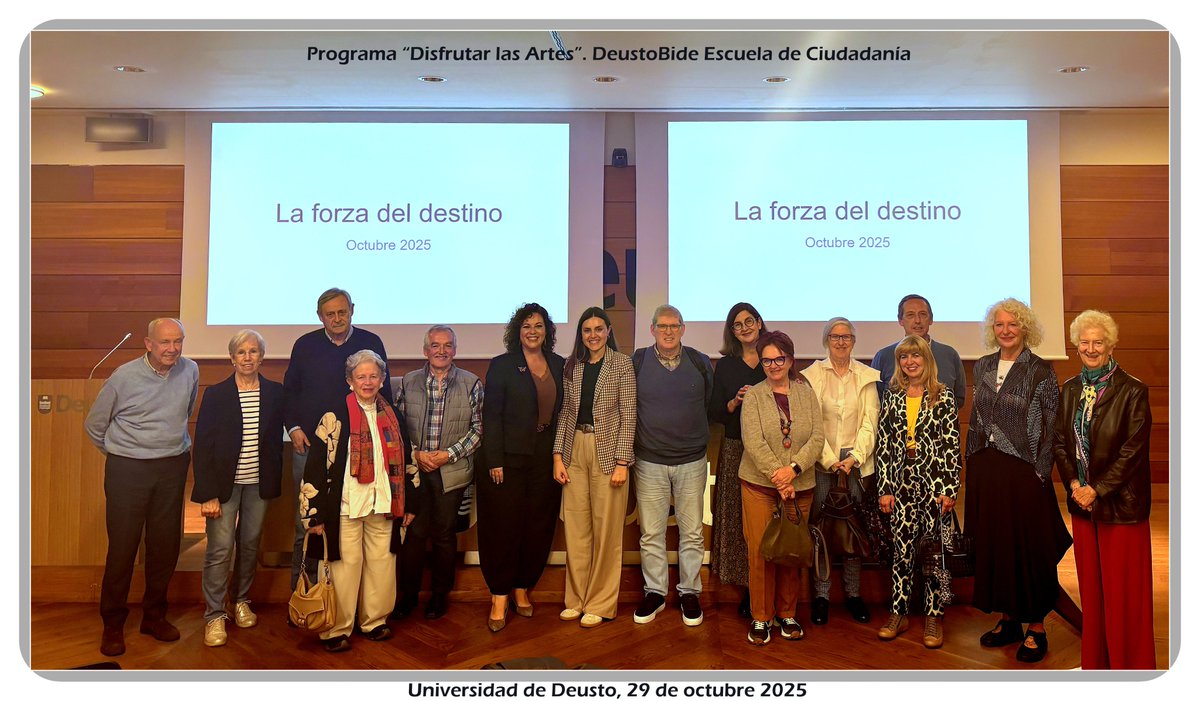 Encuentro con <a href="/SolisCarmen/">Carmen Solis</a> "Disfrutar las Artes" <a href="/deustoCCSSyHH/">Facultad de Ciencias Sociales y Humanas - Deusto</a> <a href="/deusto/">Universidad Deusto - Deustuko Unibertsitatea</a>  Módulo ópera, impartido por <a href="/ane_legarreta/">Ane</a> e Imanol San José. Coordina Jaime Cuenca. Un lujo contar con la protagonista de "La forza del destino" que actualmente ofrece <a href="/ABAOBilbaoOpera/">ABAO Bilbao Opera</a> 
¡Gracias, Carmen!