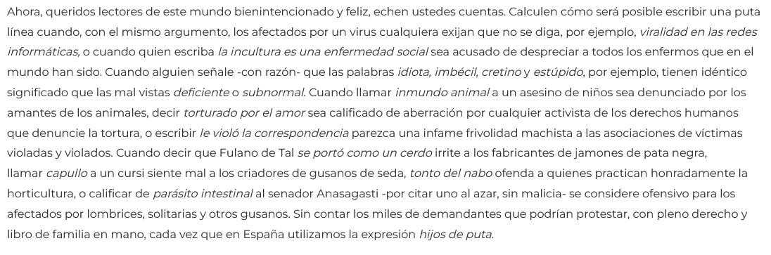 El cáncer de la gilipollez (2012)
perezreverte.com/articulo/paten…