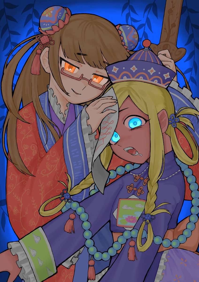 明日はハロウィンということでキョンシーライラさんと道士晶葉！