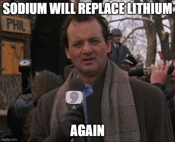 Sparkes watching Li spot prices as the media puts out stories about Prussian Blue batteries