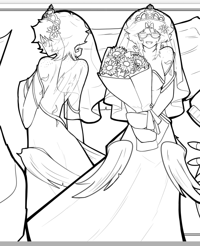 CharacterMinoya's tweet photo. [oc] Silfi's wedding outfit https://t.co/mtITPKtvGY