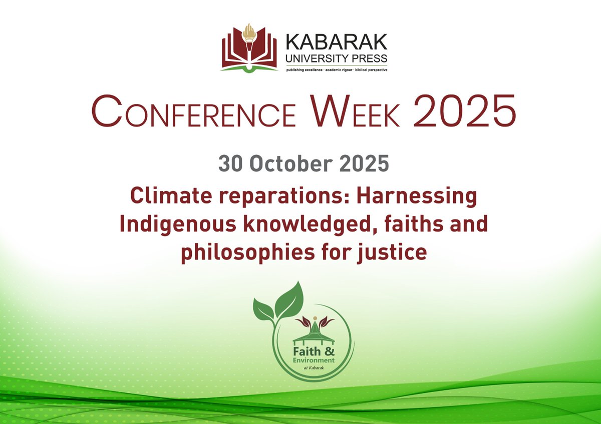 Owen Ndirangu: Caring for the environment is more than duty, it is an act of worship. God entrusted humanity with the sacred responsibility to protect, conserve and nurture creation; stewardship is faith in action. Join KABUPress Conference Week: kabarak-ac-ke.zoom.us/webinar/regist…