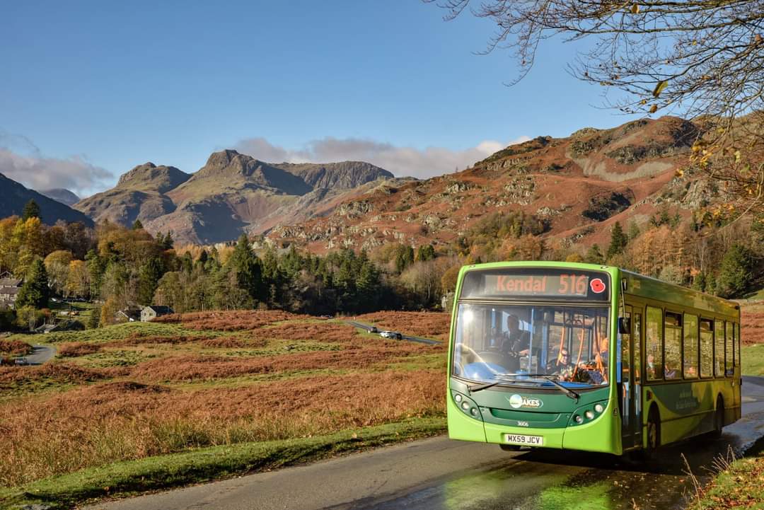 #Lakesconnection #Kendal Good morning all the vehicles have left the depot this morning and we are running a full service apart from the 530 Cartmel-Kendal which is unable to serve Kentsbank stops, Sorry for any inconvenience.