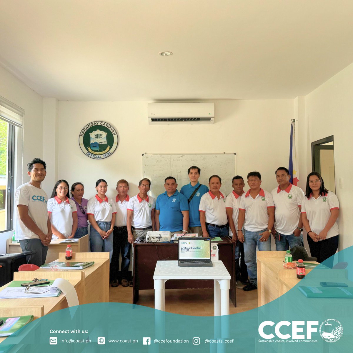 CCEF_PH's tweet image. October  21, 2025 | Brgy. Cawayan, Dalaguete, Cebu - CCEF presented the Artificial Clay Reef (ACR) concept based on rrreefs technology to the Barangay Council of Cawayan, Dalaguete, Cebu.

Read more: coast.ph/ccef-news/10/c…