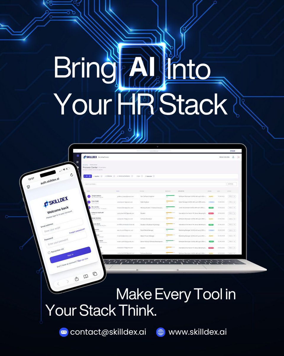 Skilldexai's tweet image. Bring AI Into Your HR Stack

If your recruiting tools don’t think, they just store.
SkillDex layers AI over your hiring stack — unitifying posting, scoring, interviewing &amp;amp; planning.
🧠 Try it → skilldex.ai

#HRTechStack #AIFirstHR #TalentSystems #wesolveIT