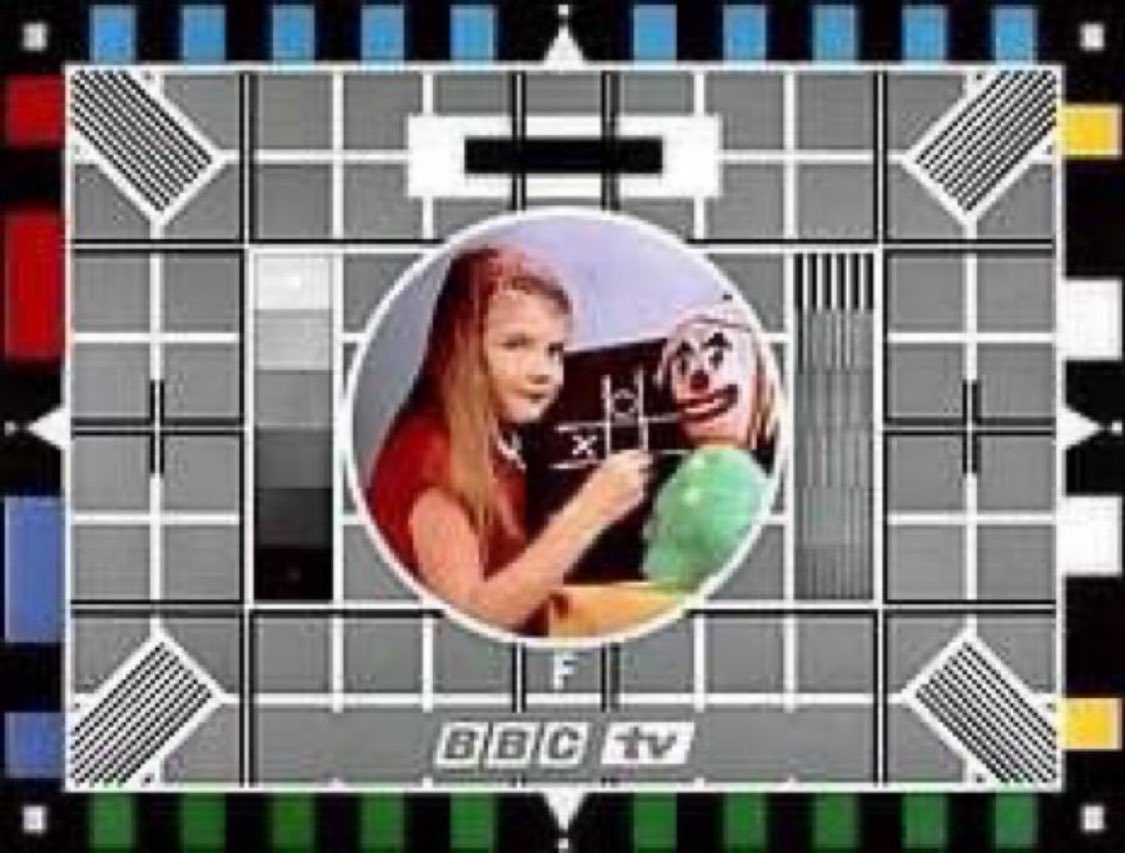 JamesMelville's tweet image. Age test. This bizarre image had more screen time (around 70,000 hours) than anything else in British TV history. Who knows what it is?