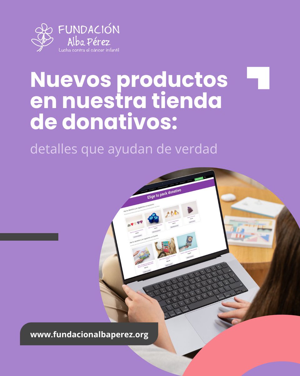 Nos hace ilusión contaros algo ✨: hemos añadido nuevos detalles solidarios a nuestra tienda.
Ahora puedes elegir flores de jabón 🫧, jabones aromáticos 🧼, sacos de lavanda 🌿 y ambientadores 🕯️

fundacionalbaperez.org/tienda-donativ…

#fundacionalbaperez