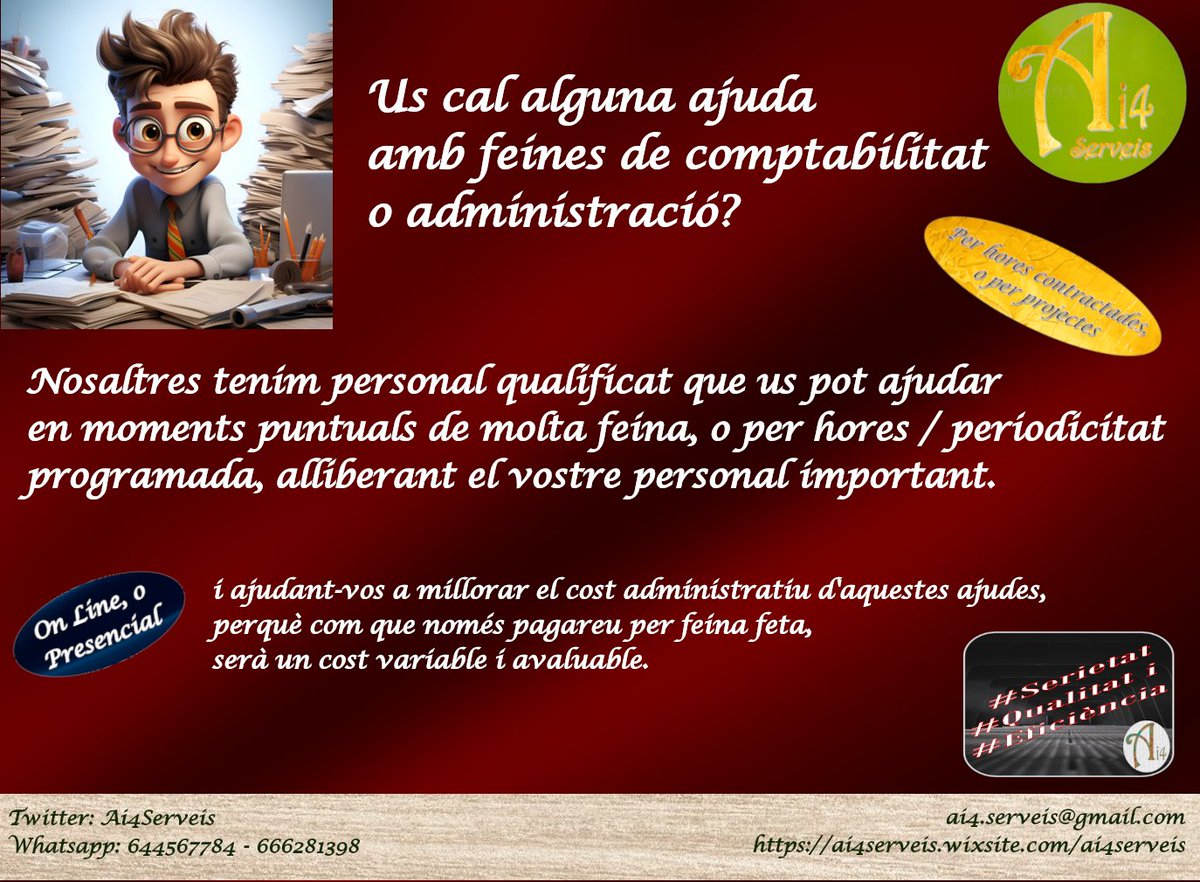 serveis38965's tweet image. Amb #SolucionsAi4 treballem en l&apos;#Optimització, perquè tenim clar que la millora de resultats no ve mai de les retallades, sinó traient el màxim rendiment dels nostres recursos. #EnsImpliquem
#GestióEficient #FeinesAdministrativesADemanda