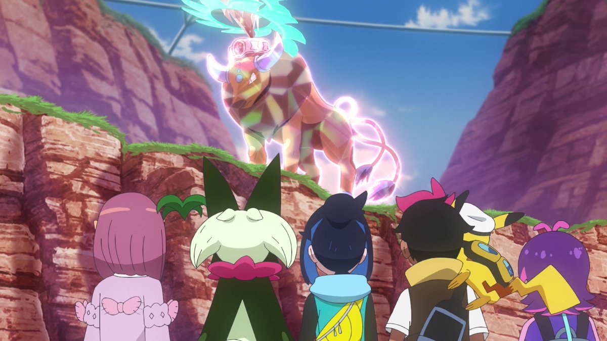 ／
金曜日は #アニポケ の日🎊
＼
#ライジングアゲイン 編が始まります！

海の中に浮かぶブルーベリー学園の姿に
“メガすげーな”とウルトも感動！

到着し、タロに学園内のテラリウムドームを
案内してもらうと最新の設備がそろっていて…

みんなの瞳がさらにテラ☆キラに輝く!?