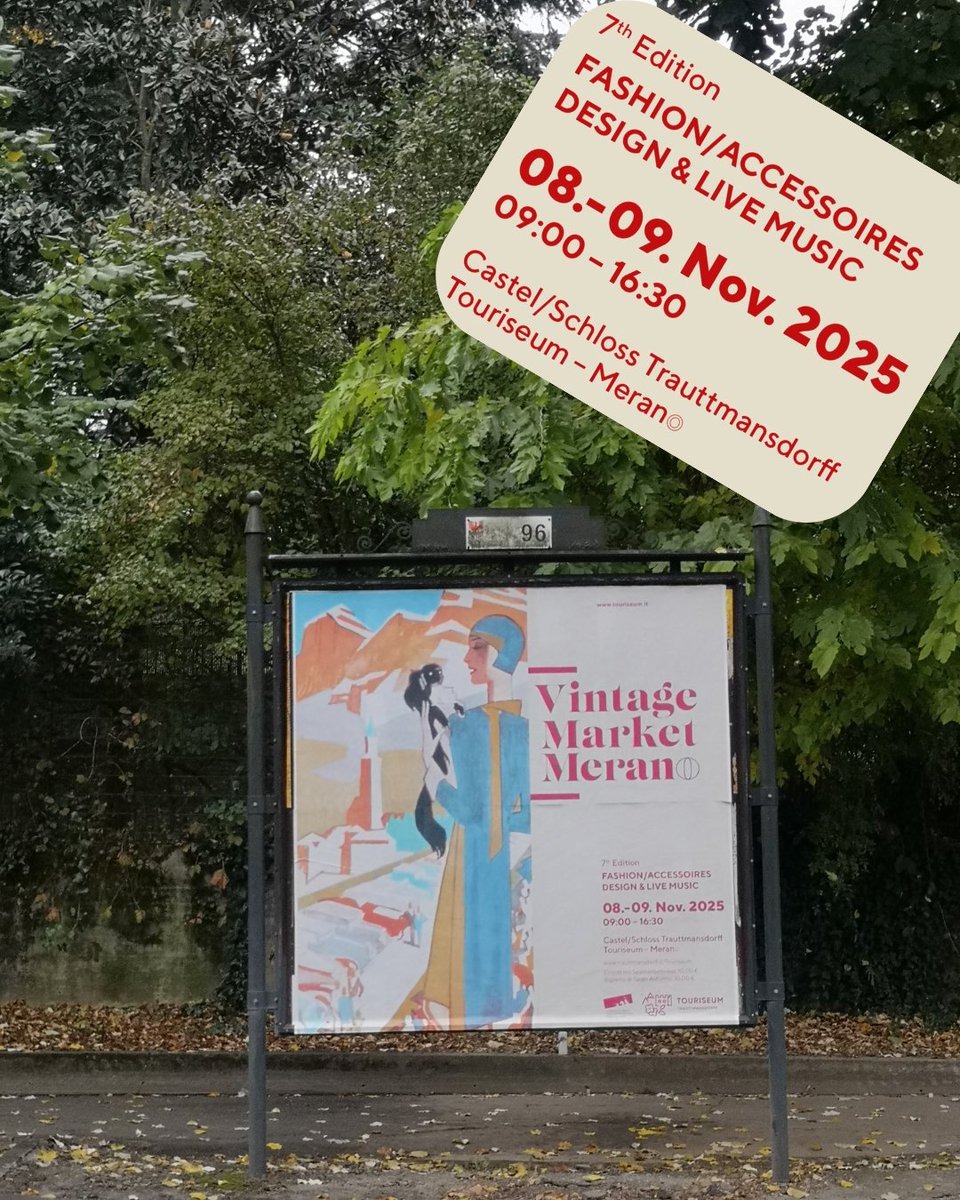 Touriseum's tweet image. 𝗢𝗨𝗥 𝗪𝗘𝗘𝗞𝗘𝗡𝗗 𝗧𝗜𝗣
Gärten von Schloss Trauttmansdorff + Vintage Market Meran im Touriseum?
Giardini di Castel Trauttmansdorff + Vintage Market Merano al Touriseum?
⏰8.-9. Nov. 2025, 9.00-16.30
#touriseum #trauttmansdorff #vintagemarketmerano2025 #vintagemarketmeran2025