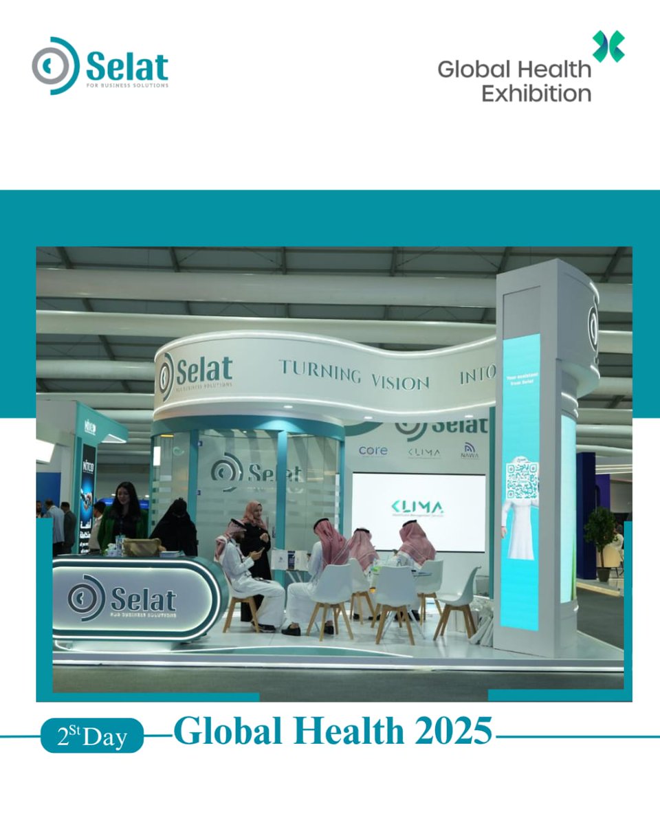 Selat_rcm's tweet photo. يوم جديد #ملتقى_الصحة_العالمي25
حمل معه تفاعلًا مميزًا من الزوار والمهتمين بحلول التحول الرقمي الصحي، واستمرارًا للنقاشات حول مستقبل كفاءة الأنظمة الصحية
نرحب بكم اليوم لزيارتنا والتعرف على أحدث حلولنا في إدارة دورة الإيرادات والتحول الرقمي في القطاع الصحي
#صلات
#GH25 https://t.co/qOUiFJgytn