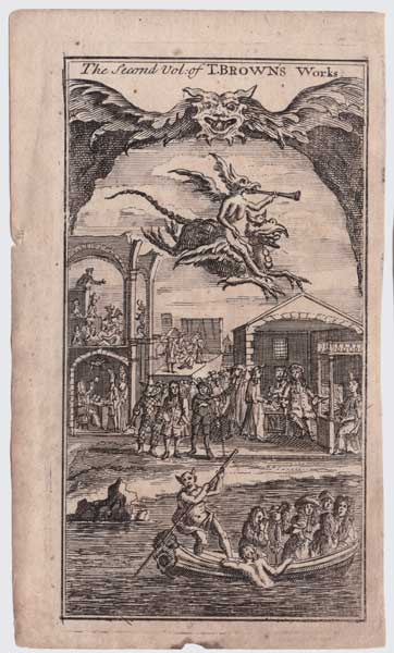 grosvenorprints's tweet image. Today&apos;s Frontis dated 1720: #frontispiece #sea #monster #Entertainment #Devil #Halloween #spookymonth #antiqueprints #rarebooks #books #albums #ThomasBrown #Satire #literary #artwork #Prints #ferry #comical #October; grosvenorprints.com/stock.php?ref=…