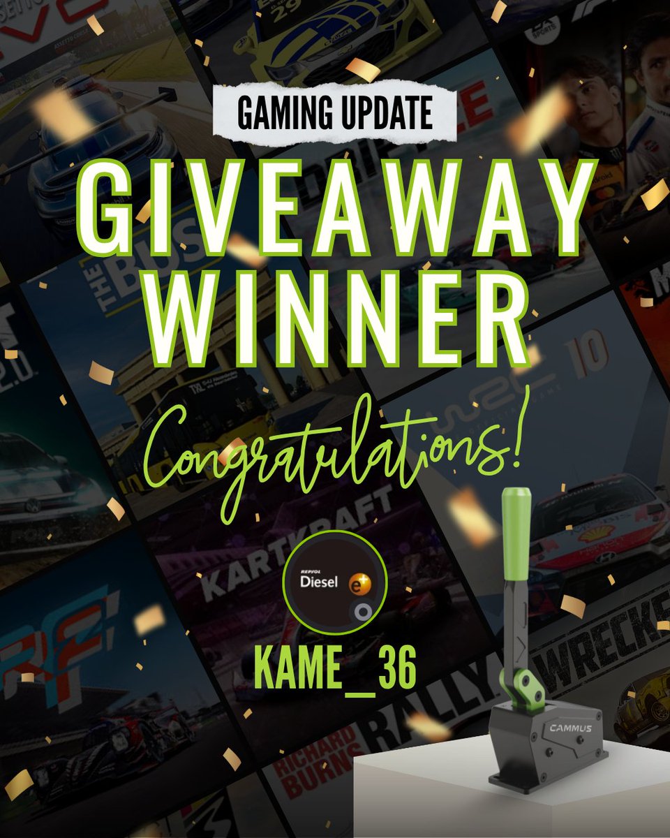 The Cammus Gaming Update Giveaway winner is out!
Announced exclusively on our Discord 🏆
Congrats to the winner &amp; thanks to all racers who joined!
Stay tuned — more giveaways soon 👇
🔗 [discord.gg/Jw8q3GVPRq]
#Cammus #SimRacing #GamingUpdate #GiveawayWinner #RacingCommunity