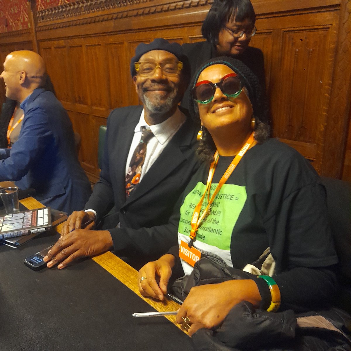 AmixedJamaican's tweet image. Thanks to @marcusryder  @HackneyAbbott @BellRibeiroAddy for the conversation about #reparations with @LennyHenry  promoting his new book #thebigpayback in #Parliament #October2025  Thank you too Glenroy Watson for  @infoGACuk annual #August #reparations Conference #London  🇬🇧
