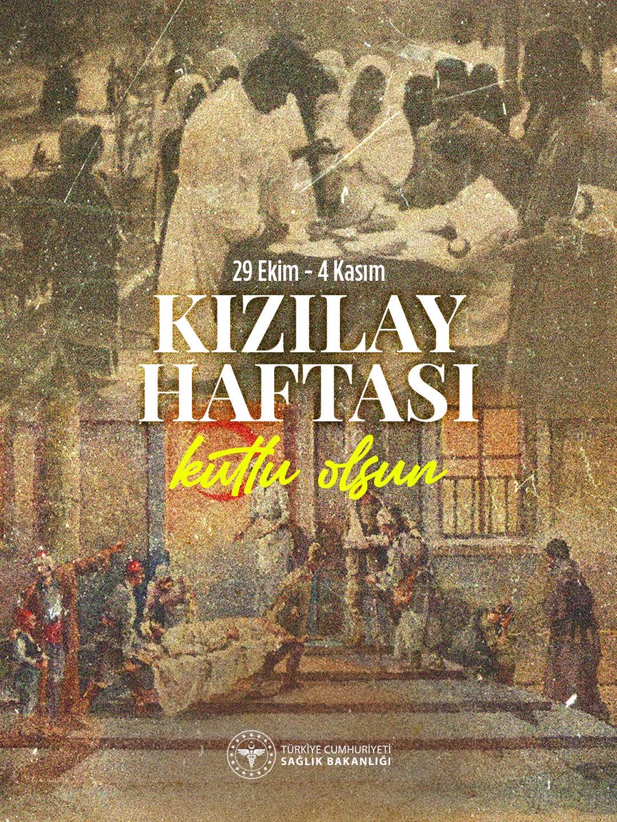 29 Ekim - 4 Kasım Kızılay Haftası kutlu olsun. 

#KızılayHaftası