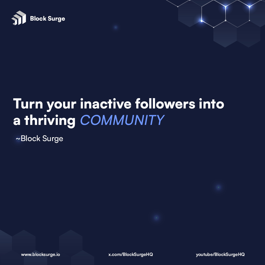 BlockSurgeHQ's tweet image. Having 100K followers means nothing if no one talks. Let’s turn your silence into a surge.

Ready to reignite your growth? 
DM us now or visit blocksurge.io