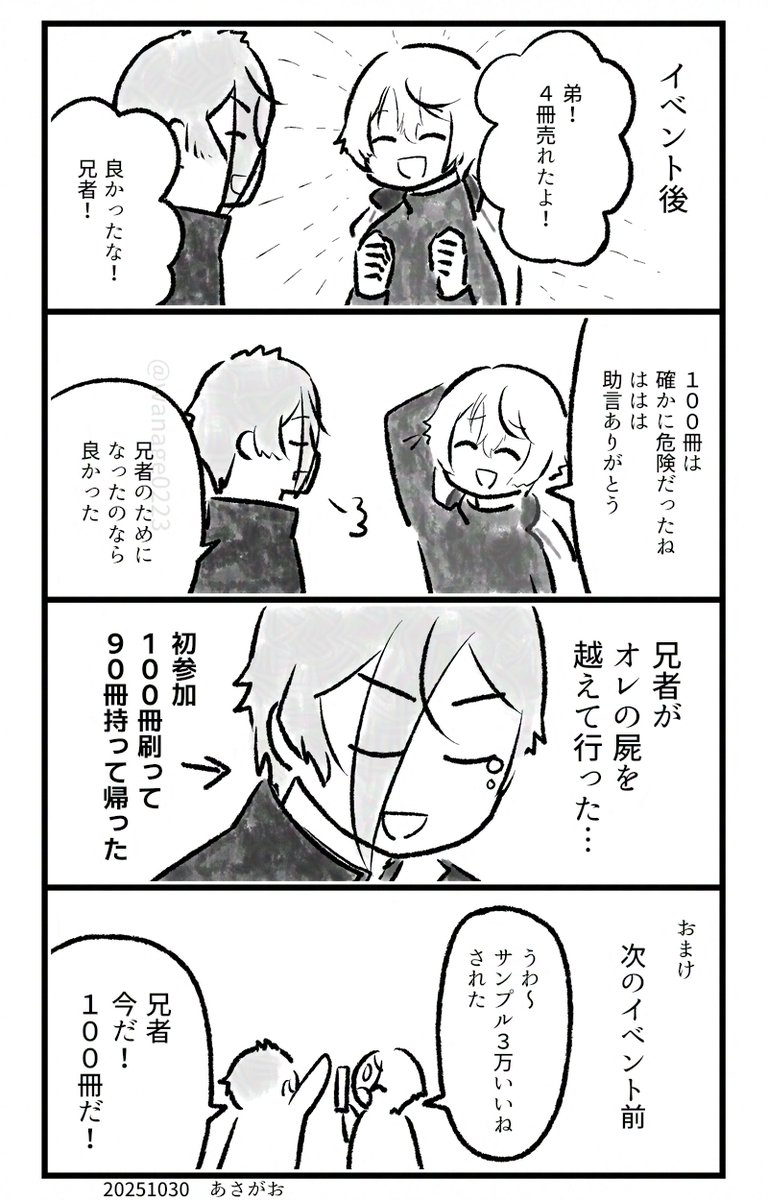 初同人誌の髭切さんと経験者膝丸さん 