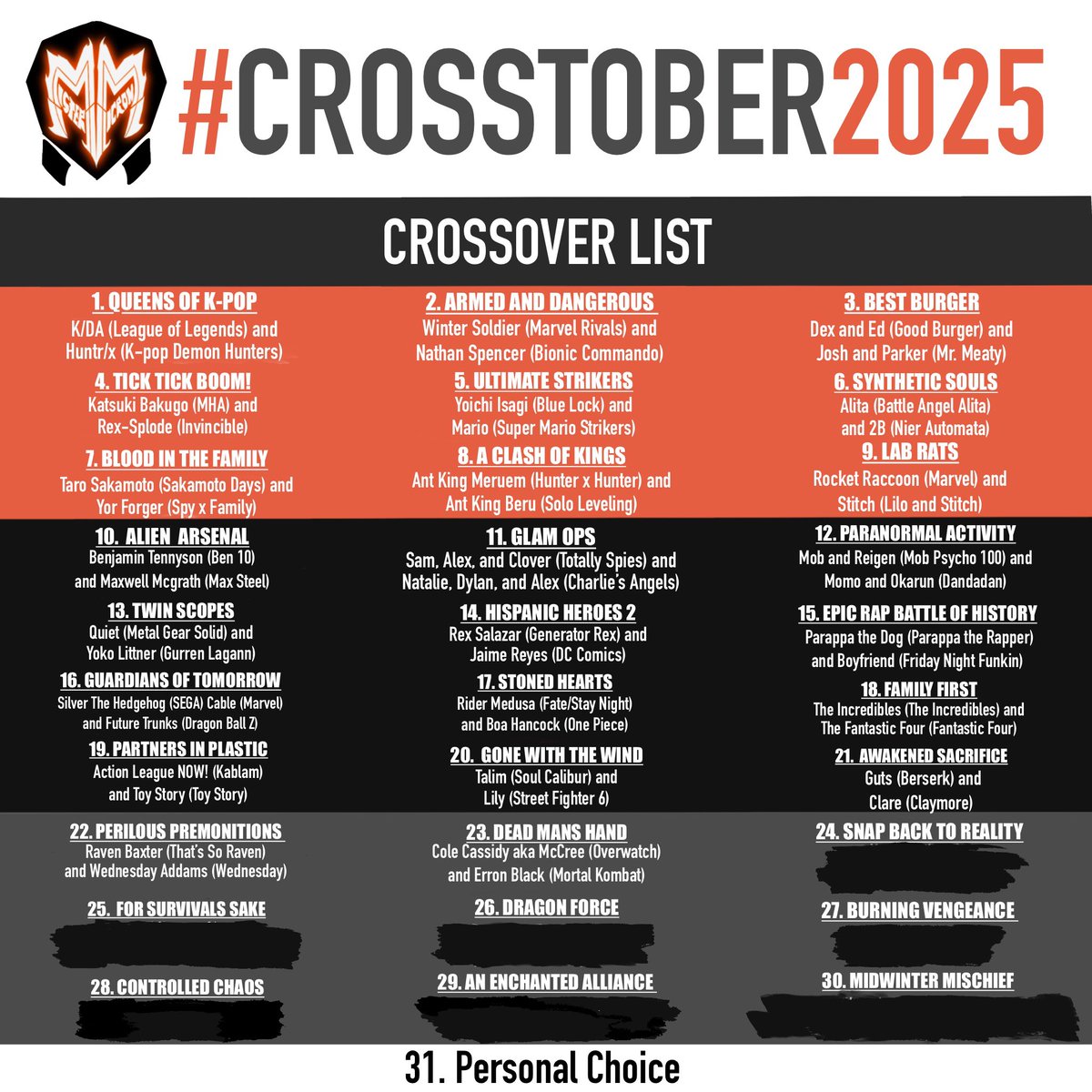 Day 23 goes to Cole Cassidy aka McCree and Erron Black! Dangerous western gunslingers.

#overwatch #mortalkombat #Inktober2025 #cowboys #itshighnoon