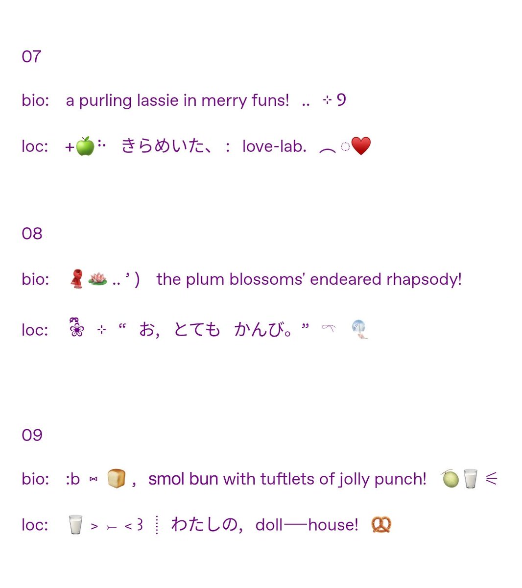 silkenbrush's tweet image. 🩷, repost is so loved!  #zonauang

hai, haaai! :3c aku punya 10 bundle short wording bio + loc ( mix japan ) seharga 4.000 per bundle yang siap untuk dimiliki! ⭐ kalau kalian berminat, bisa langsung dm atau hubungi aku di t.me/lucky_girl_club. terima kasih! n __ &amp;lt;8