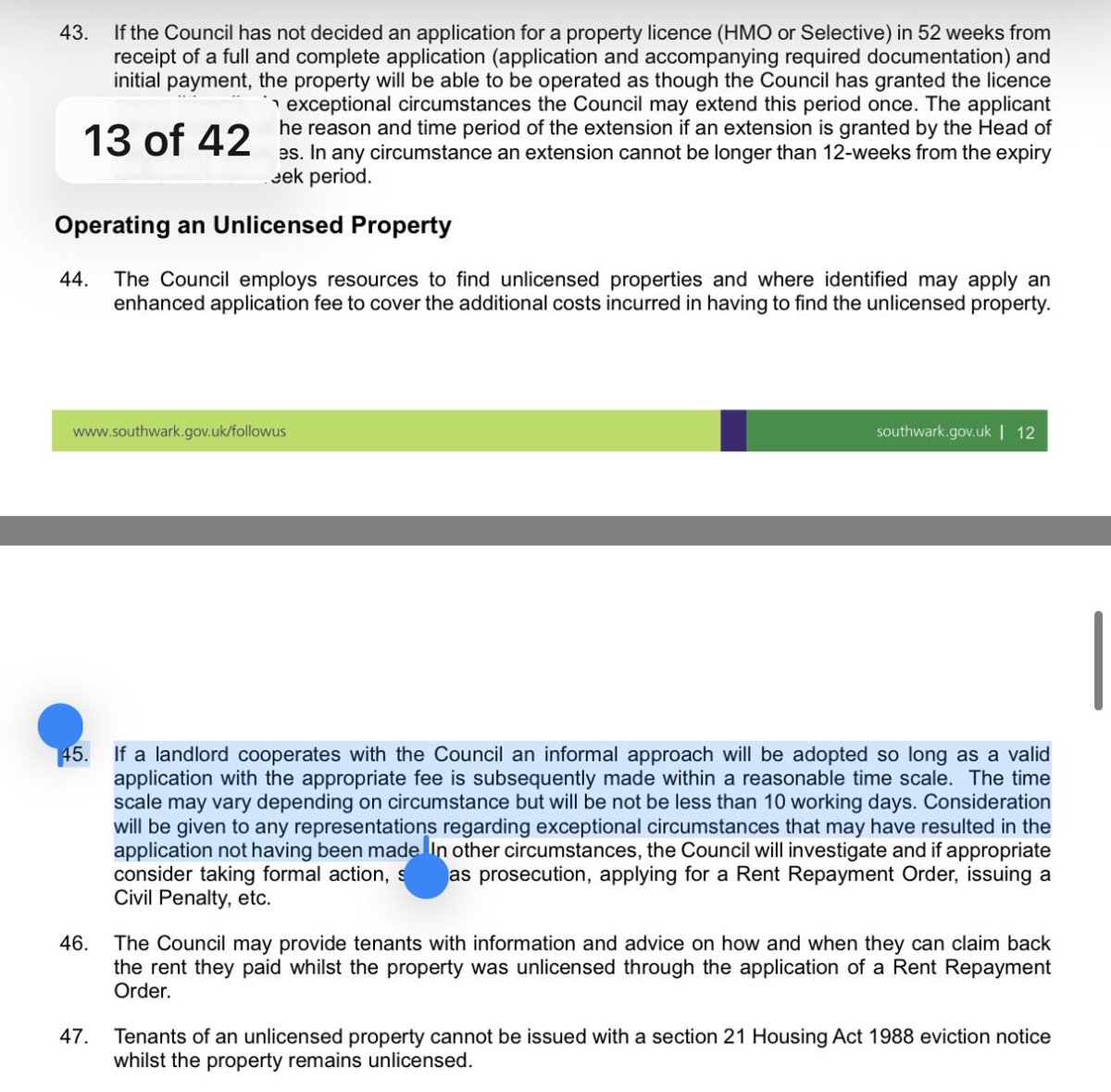 Re Rachel Reeves, Southwark Council’s own Housing Enforcement Policy says:

“If a landlord cooperates with the Council an informal approach will be adopted… (not less than 10 working days).”

The outrage over Rachel Reeves is pure theatre.