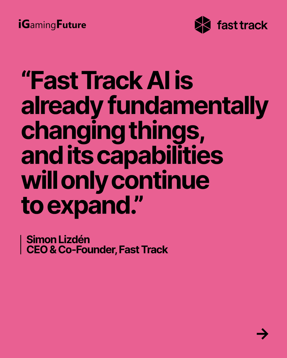 FastTrackCRM's tweet image. Welcome to the natural language era of CRM. 🚀
Our CEO, Simon Lidzén, spoke with iGamingFuture about how Fast Track’s AI-powered platform is changing completely how operators work and connect with players.
💬 Get the full insights from the link above.
igamingfuture.com/meet-the-first…