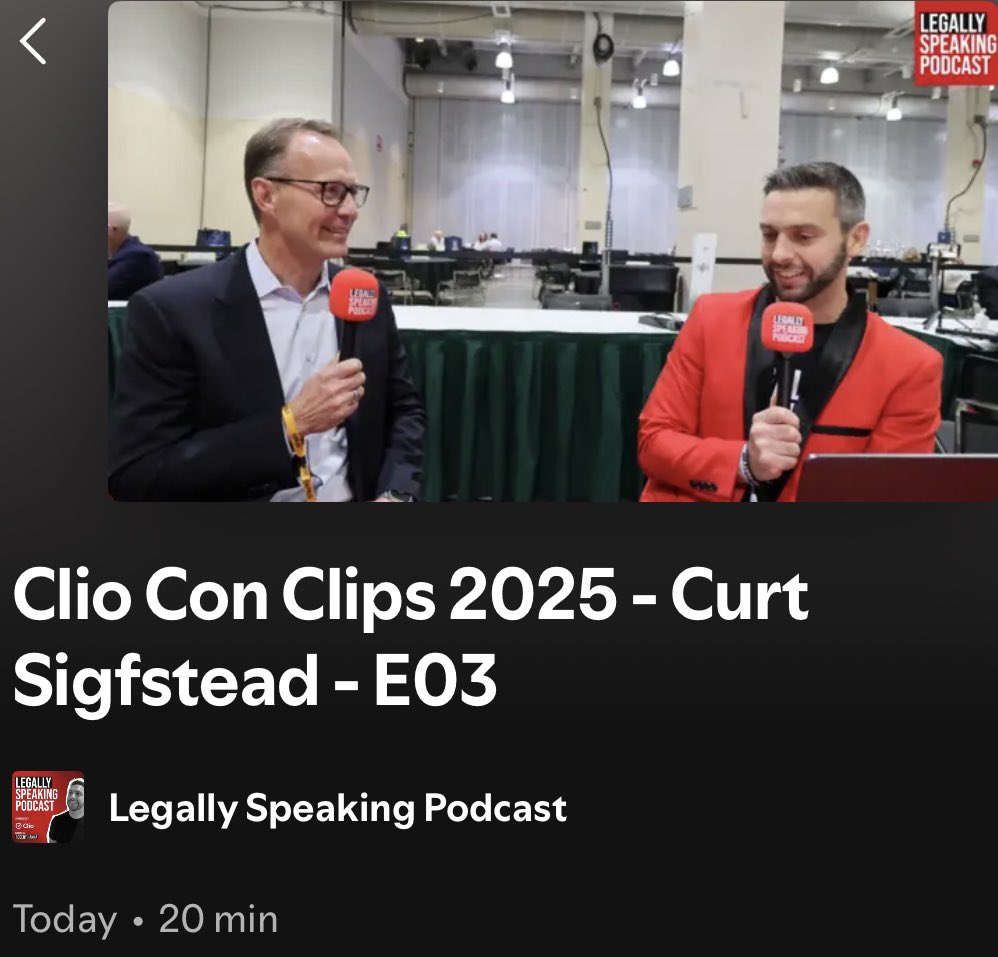 RobertHanna_eth's tweet image. What does financial brilliance look like in an age of AI &amp;amp; uncertainty? 

At #ClioCon I spoke with Curt Sigfstead, CFO of @goclio, on scaling smart, leading with purpose &amp;amp; building for the long game.

💡 $900M raise
💡 100-year vision

🎥 @LegalSpeakPod 👉 spotify.link/5gmdP7CMSXb