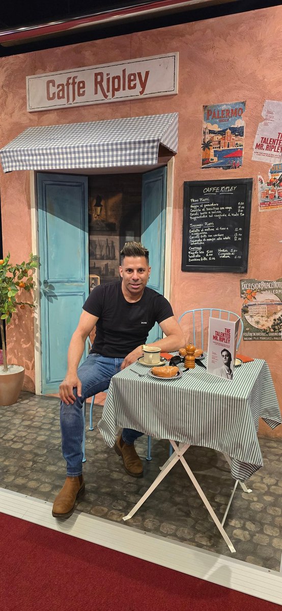Had a fun day at <a href="/artscentremelb/">Arts Centre Melbourne</a> today, covered the media call for THE TALENTED MR RIPLEY starring Will McDonald! Here I am on-set feeling like I'm on holiday on the Amalfi Coast!