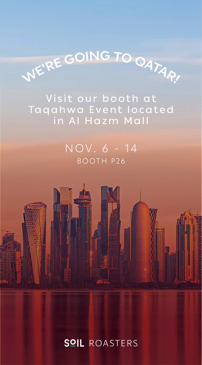 اهل قطر 🇶🇦🤩
جايينكم في معرض تقهوى 👏🏼
نورونا بزيارتكم لمنصتنا رقم P26 🤍