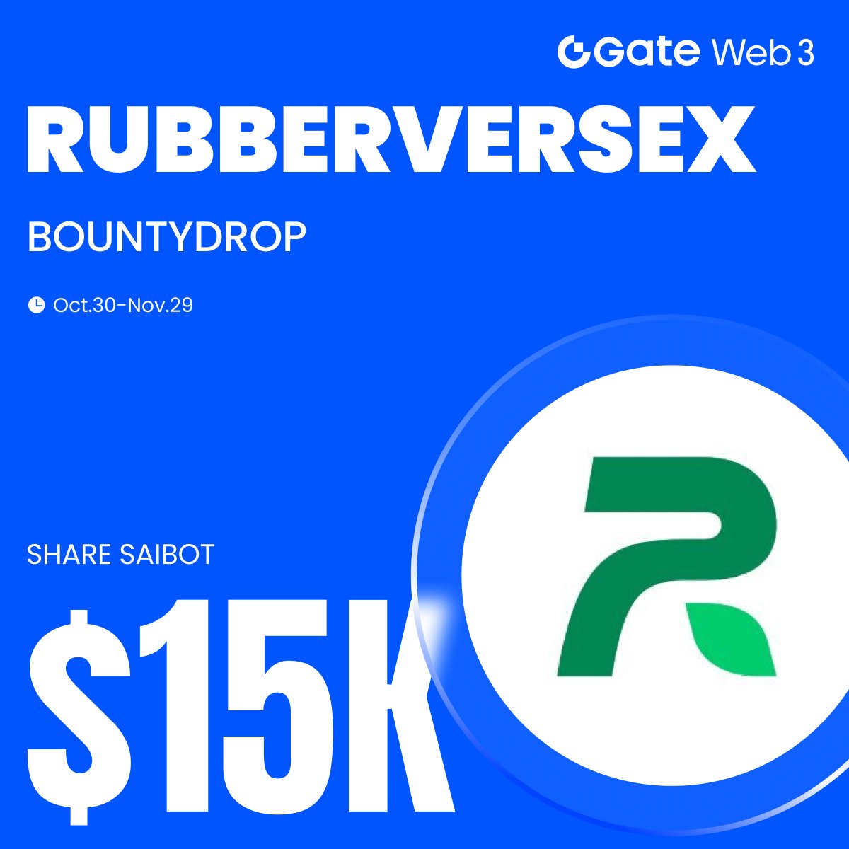 GateWeb3_HQ's tweet image. 🔥#GateWeb3 & @RubberVerseX #BountyDrop is Live!
Complete the Tasks to Share $15,000 Saibot (Miner)
✅ Hold assets worth at least 10 $USDT (or equivalent) in Gate Web3 across the BSC chain.
✅ Follow @RubberVerseX & @GateWeb3_HQ
⏰ Oct 30 - Nov 29
🔗Join Now:…