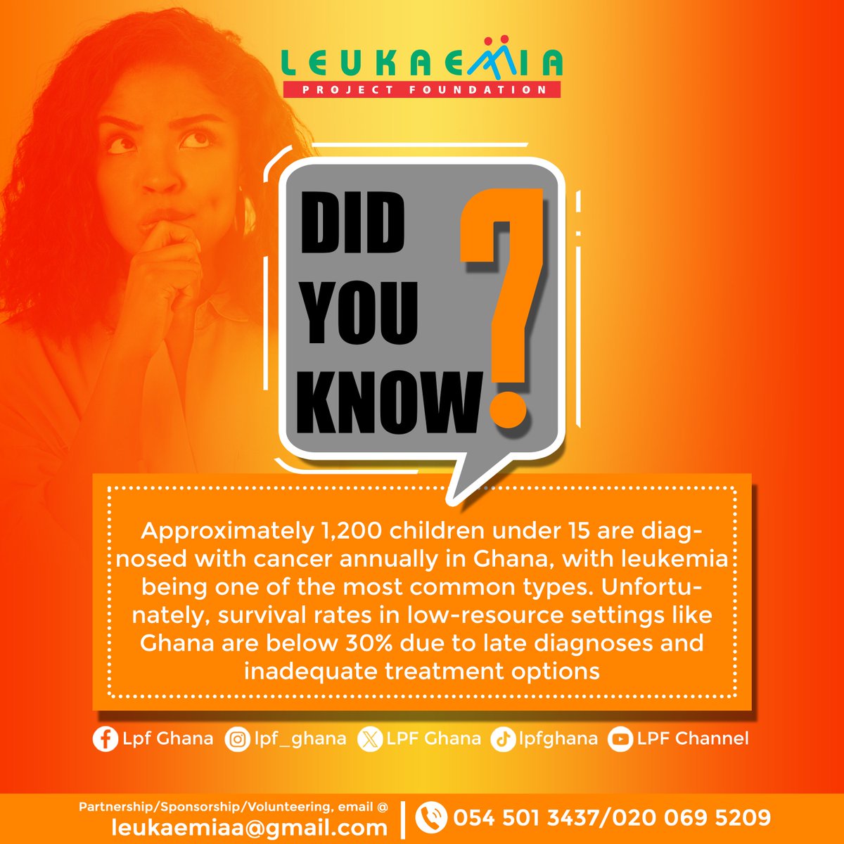Every year, 1,200+ Ghanaian children face cancer — and leukemia is one of the most common. 💔
But together, we can change the story.
🗓 Save the Date: 23rd Nov 2025
📍 Accra Marriott Hotel | 5PM
❤️ Let’s come together to save a life.

#LPFGhana #LeukaemiaAwareness #SaveALife