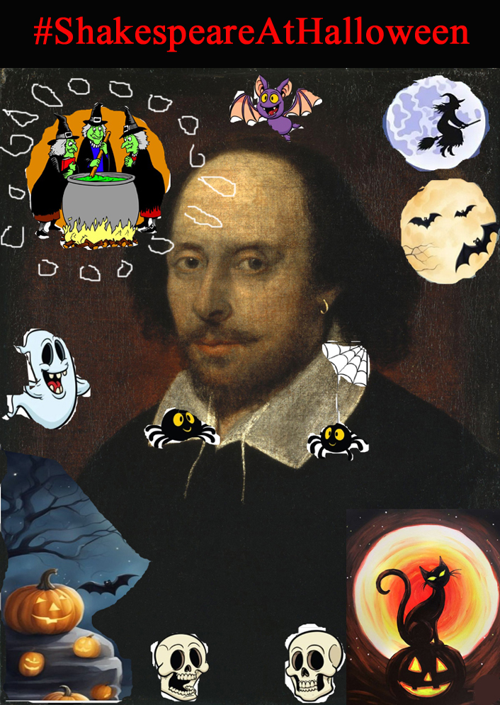 Thank you for playing #ShakespeareAtHalloween!

The firmament glowed with tweets of rare wit &amp; erudition, as we shared craic with Shakespeare at our seance.

Tis late, and our witching hour ends - so time to furl. (Exits, followed by lemures.)

Follow <a href="/CalendarGirlBot/">Calendar Girl Bot</a> for #games.