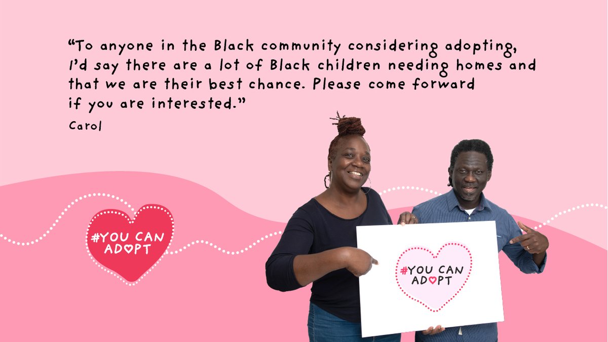As #BlackHistoryMonth comes to an end, we want to reaffirm something we say all year round: we urgently need more Black adopters to come forward. Too many Black children in care are waiting longer than they should. Start your journey with us today bit.ly/3Q6z6Gh