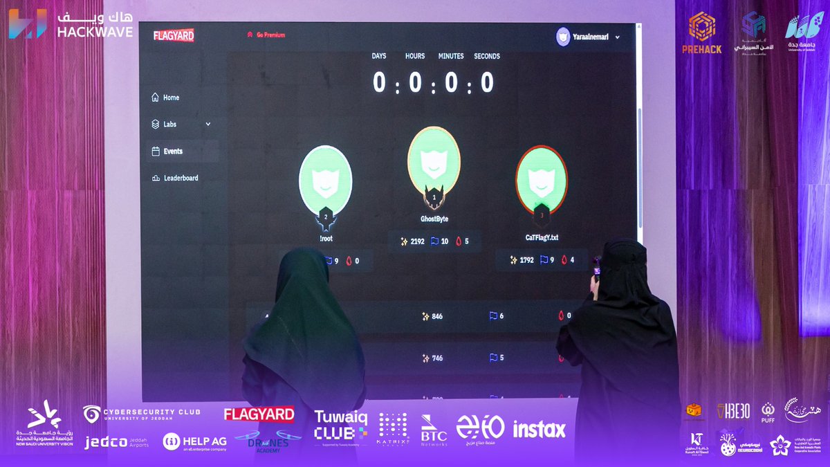Pre_Hack1's tweet image. بعد ساعات من التحدي في HackWave25 - CTF
رُفعت الأعلام وبدأت قصص الفوز
 
🥇المركز الأول - GhostByte
🥈المركز الثاني - !root
🥉المركز الثالث - CaTFlagY

فخورون بكل من كان جزءًا من هذه الموجة، وساهم بعقله وجهده في كتابة فصلٍ جديد من قصص التفوق السيبراني في المملكة

#جامعة_جدة…