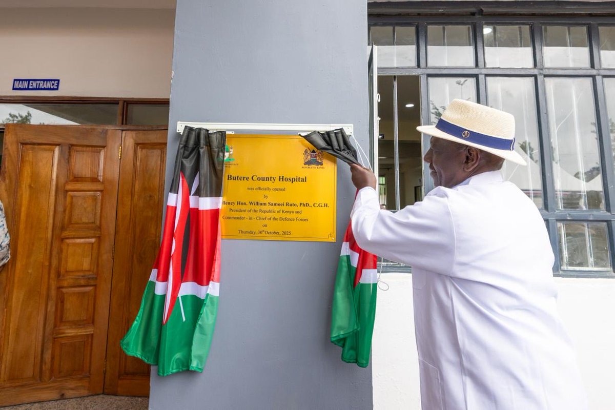 WilliamsRuto's tweet photo. Officially opened the 124-bed Butere County Hospital in Kakamega County, a milestone for the people of Butere, and the larger Western region. https://t.co/40k0F3m6fz