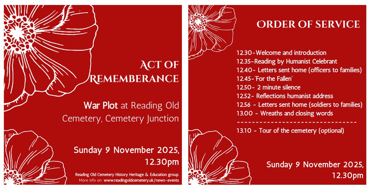 Join us and share <a href="/Eastreadingcom/">Eastreadingcommunity</a> <a href="/BBCBerkshire/">BBC Berkshire</a> <a href="/RdgToday/">Reading.Today</a> . This is the third year we are running the Memorial Service. A tour of our beautiful cemetery will follow the service.