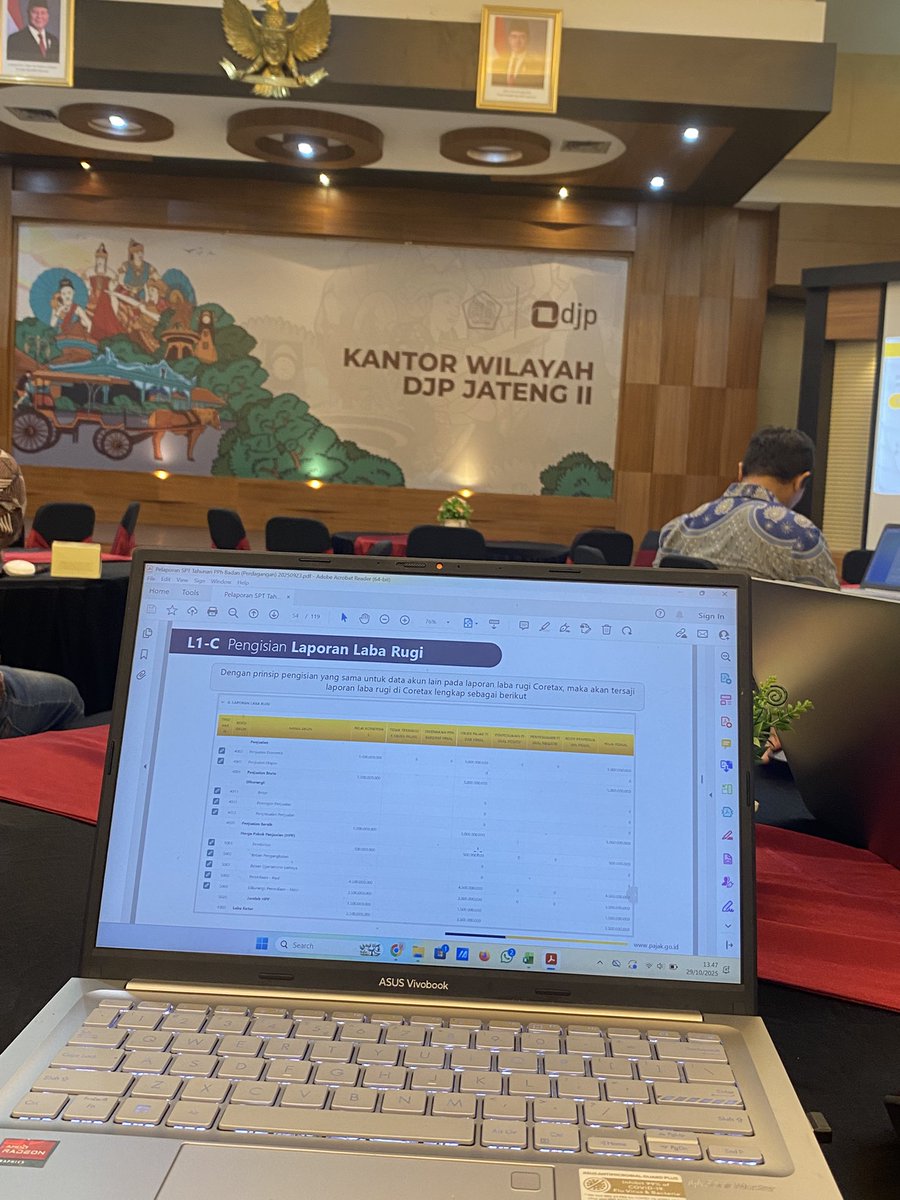 Alhamdulillah diundang kanwil untuk Transfer of Knowledge lapor SPT Tahunan Badan mulai tahun pajak 2025. Semoga ntar kalo musim SPT Tahunan coretax ga error error lagi deh

#mamayapprove