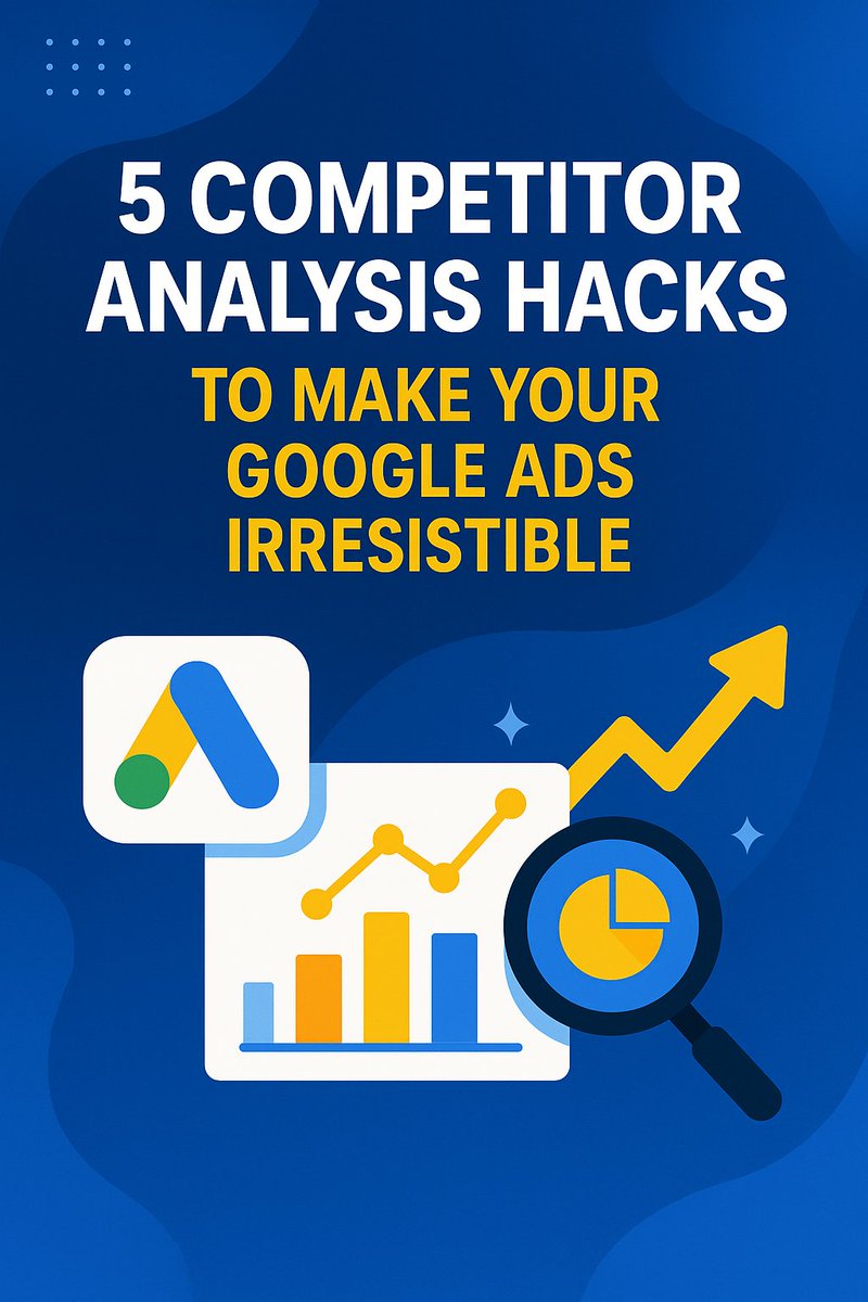 rabiulrajuhere's tweet image. 🚀 5 Competitor Analysis Hacks to Make Your Google Ads Irresistible 👇

1️⃣ Analyze their headlines &amp;amp; tone
2️⃣ Find their USP &amp;amp; beat it
3️⃣ Target competitor keywords
4️⃣ Study their landing pages
5️⃣ Spot &amp;amp; fix their weak points

Don’t copy - outsmart. 💡
#GoogleAds #PPC #RabiulRaju