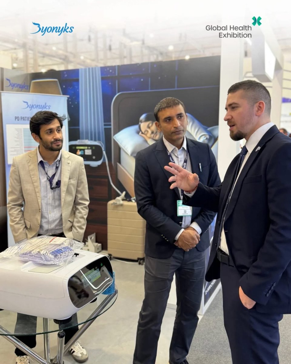 Byonyks_'s tweet photo. Highlights from Day 3 of the @globalhealthexh 

The FDA-cleared X-1 APD Cycler has been the star of the show, sparking excitement and conversations across the floor.

📅 27–30 October, 2025
📍 Riyadh Exhibition &amp; Convention Center, Malham, Saudi Arabia

#GHE25 #Byonyks https://t.co/Q5yskn7LUE