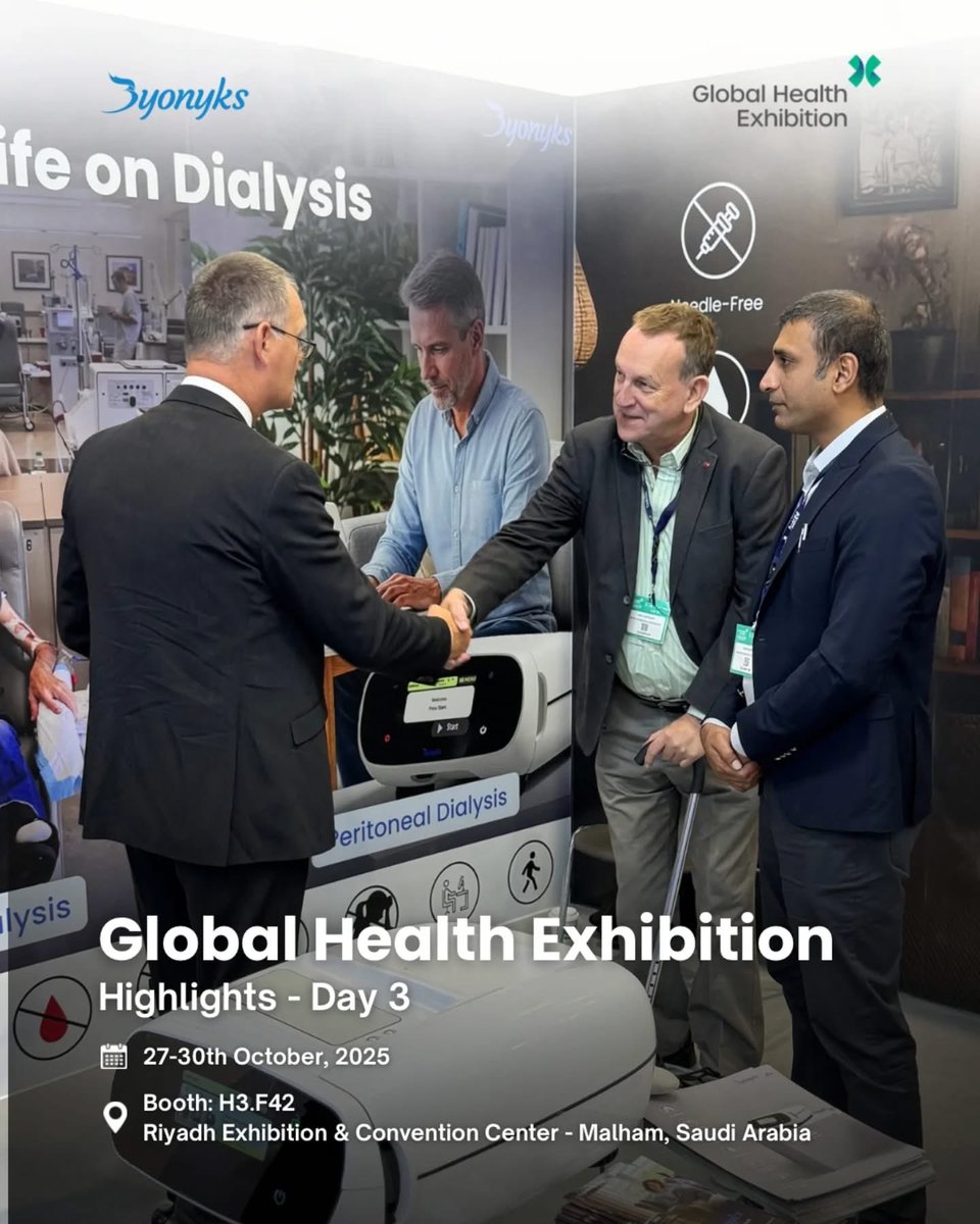 Byonyks_'s tweet photo. Highlights from Day 3 of the @globalhealthexh 

The FDA-cleared X-1 APD Cycler has been the star of the show, sparking excitement and conversations across the floor.

📅 27–30 October, 2025
📍 Riyadh Exhibition &amp; Convention Center, Malham, Saudi Arabia

#GHE25 #Byonyks https://t.co/Q5yskn7LUE