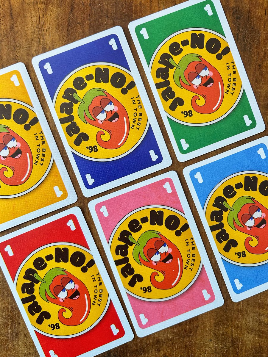 games_delirium's tweet image. ¡Hoy disponible Jalape-no! Bazas diseñadas por la legendaria doble K donde tendrás que evitar, a toda costa, quedarte con los jalapeños al final de cada ronda u obtendrás puntos negativos. ¡Hasta 9 jugadores os podéis reunir para repartiros picante!