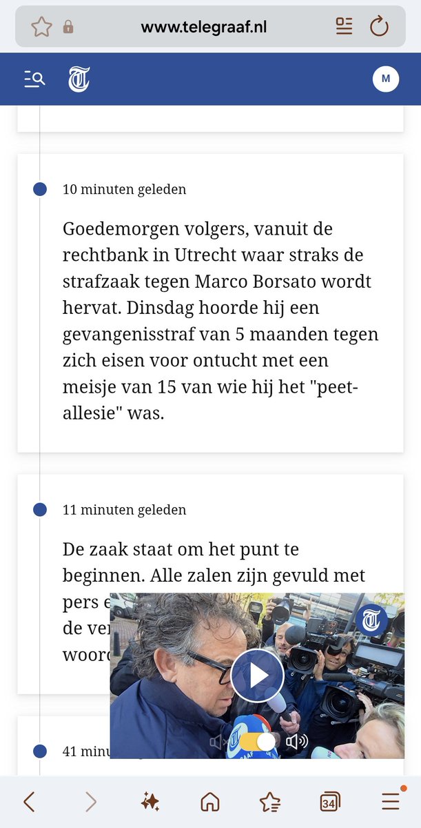 Prissz87's tweet photo. @telegraaf kunnen jullie ALSJEBLIEFT  zorgen dat die filmpjes niet meer meeschuiven over de pagina heen. Het is mega irritant bij het lezen van een liveblog en als ik het filmpje wil kijken dan doe ik dat wel op de plek waar hij staat https://t.co/iQmXKSCf2u