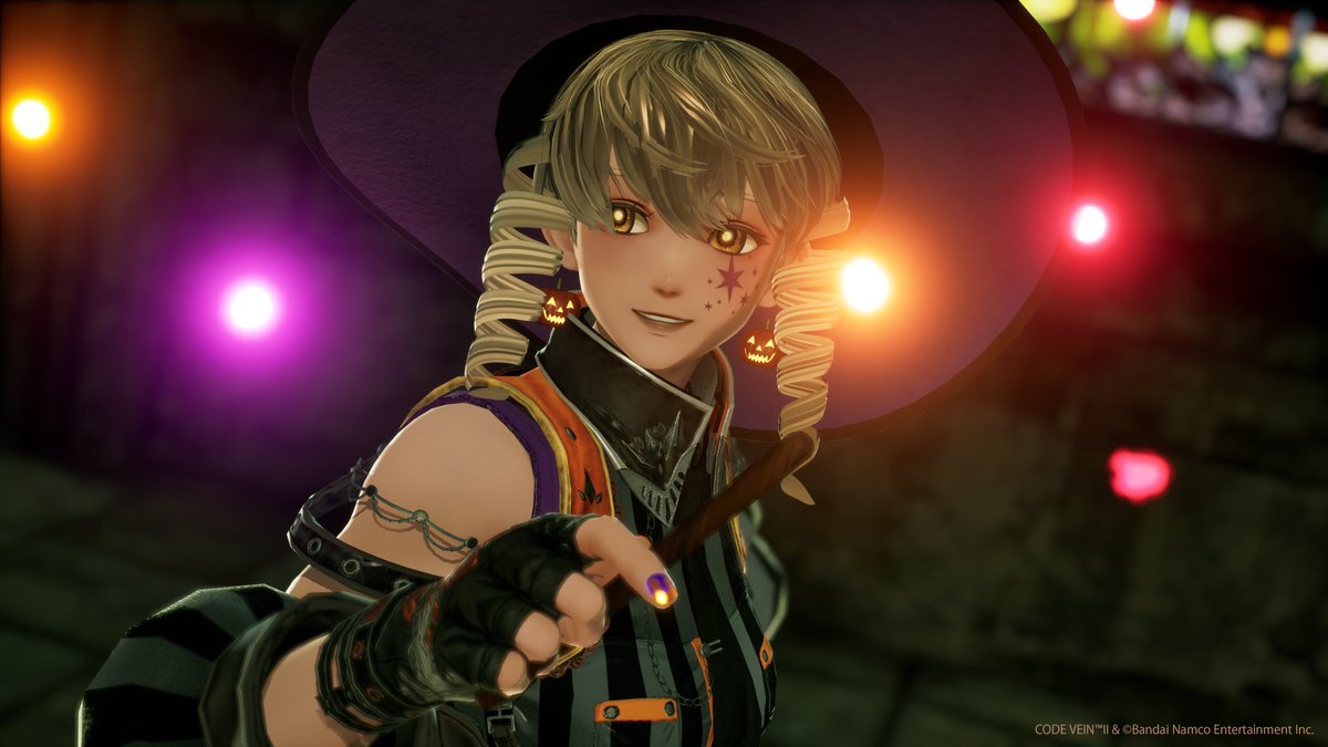 CODE_VEIN's tweet image. 🎃トリックオアトリート👻

『CODE VEINⅡ』のフォトモードでは、新しいポーズや時間の変更機能でさらに自由な撮影を楽しめるようになりました！

素敵なハロウィンをお過ごしください。

#CODEVEIN2 #コードヴェイン2