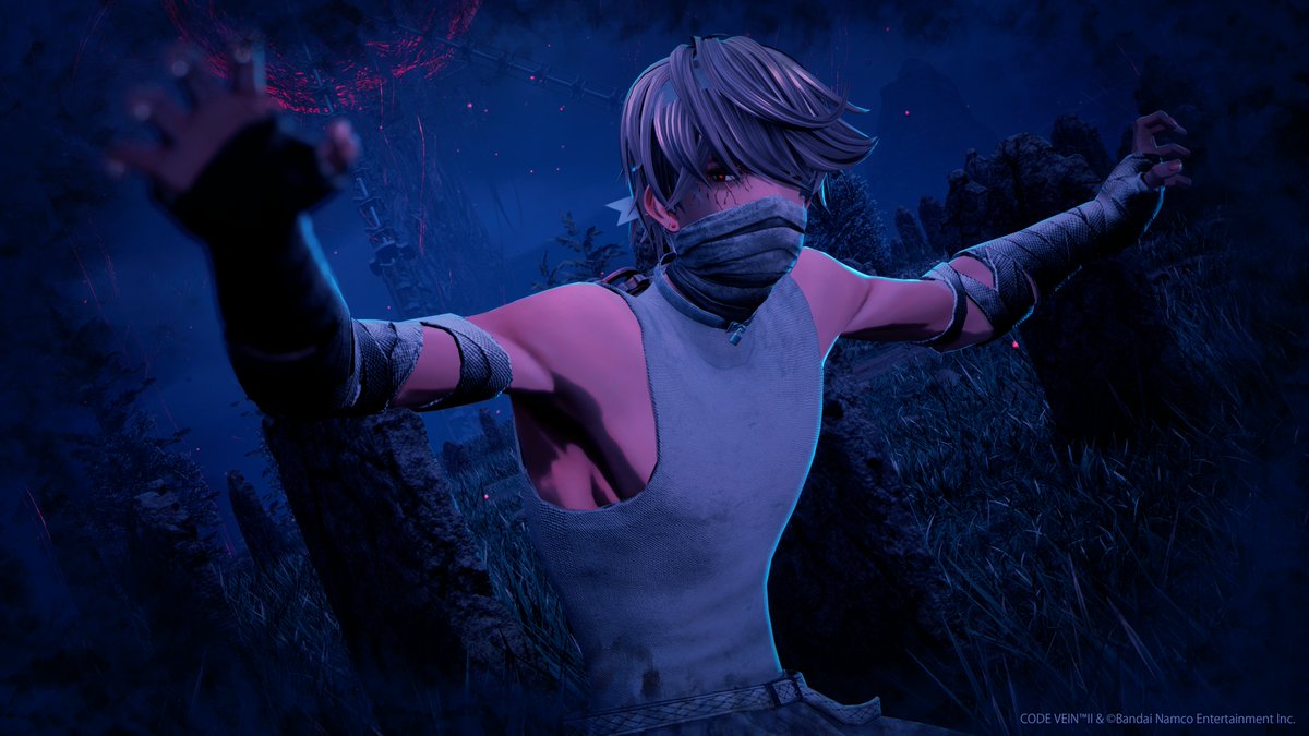CODE_VEIN's tweet image. 🎃トリックオアトリート👻

『CODE VEINⅡ』のフォトモードでは、新しいポーズや時間の変更機能でさらに自由な撮影を楽しめるようになりました！

素敵なハロウィンをお過ごしください。

#CODEVEIN2 #コードヴェイン2