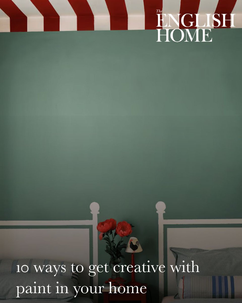 Be bold and brave with these creative ways to incorporate paint into your home. Read more⬇️ 
theenglishhome.co.uk/interiors/desi… 

📸 Farrow &amp; Ball