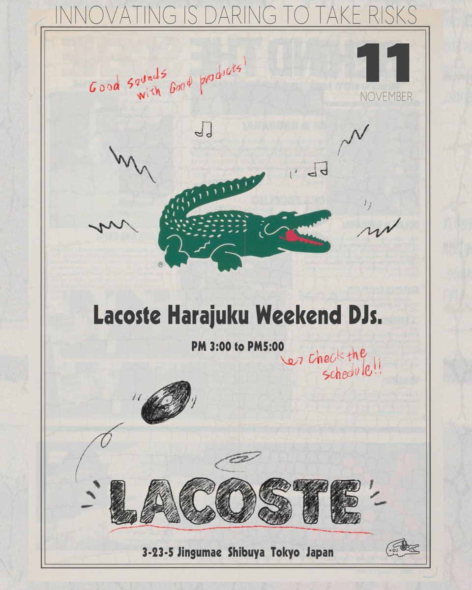 Lacoste Harajuku」 +DJ 第152回🎶 絵描きとしてCDジャケットや音楽