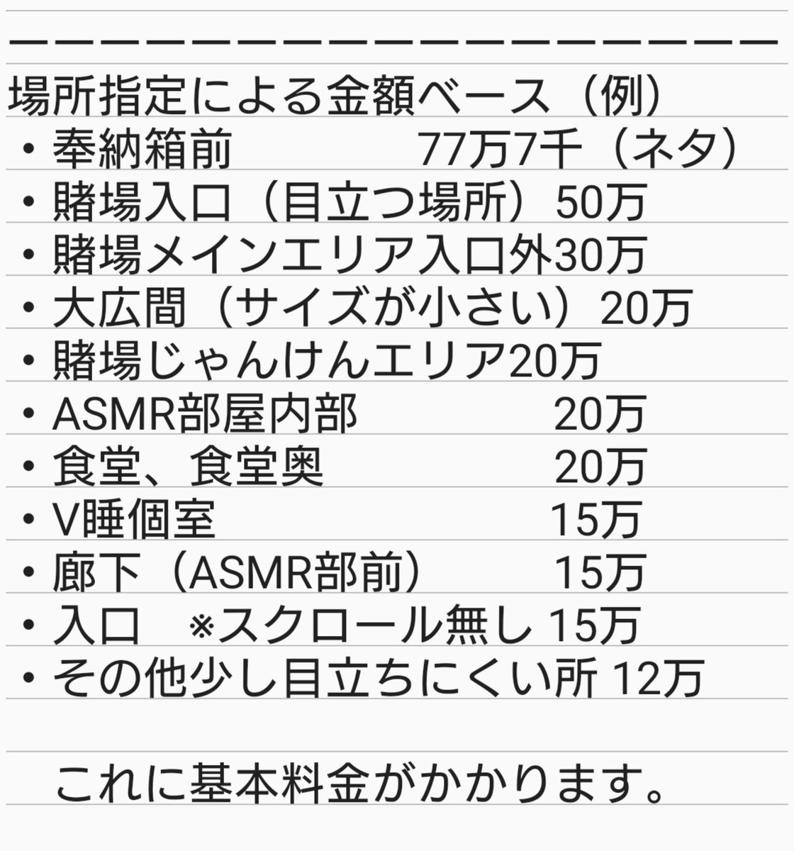 vrc_hafc's tweet image. 〘お知らせ〙
12月より掲載しているポスターを一度リセットさせていただ
使用料金の料金表（賭場内チップを使います）を参考に掲載をお受けする予定です！それに伴い、ポスター配置を新システムで行う予定です！
場所指定等できるようになります！

※一部内容が変わる可能性があります
#あんずFC