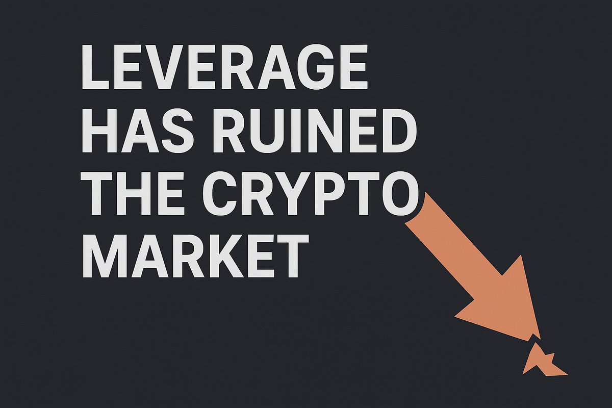 Leverage has ruined the crypto market.

Here’s the truth:

Leverage fuels greed. Everyone wants to 10x faster but leverage turns small corrections into liquidations.

Whales exploit it. They hunt overleveraged traders, trigger cascades, and buy the dip with your liquidation